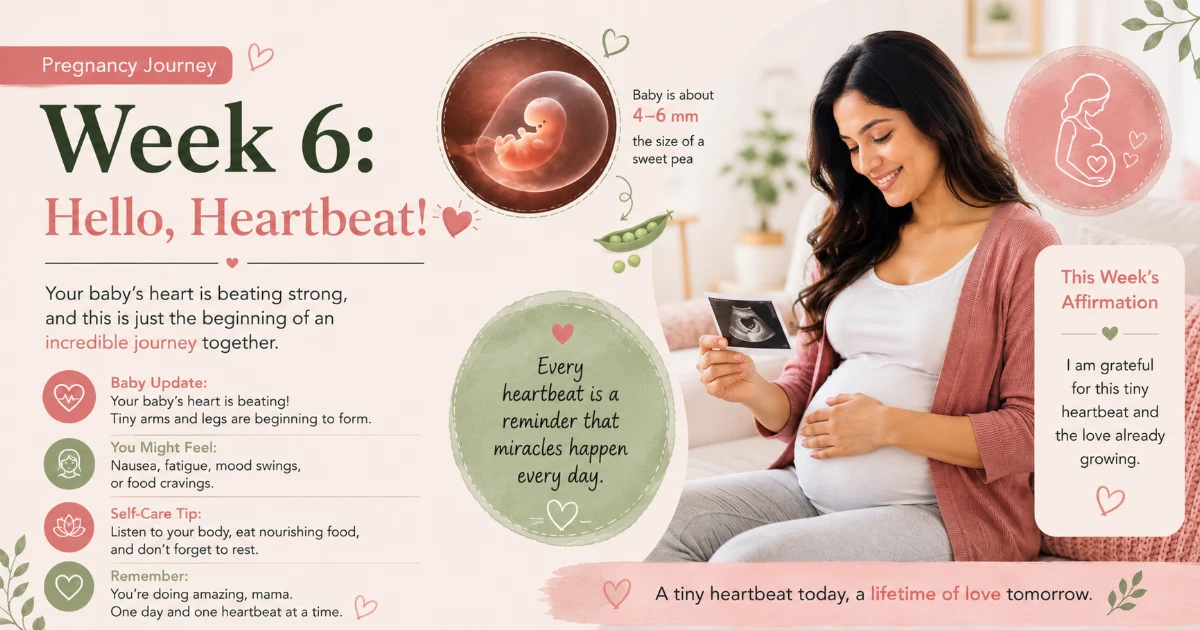 🤰 Pregnancy Journey | Week 6: Hello, Heartbeat! 💓